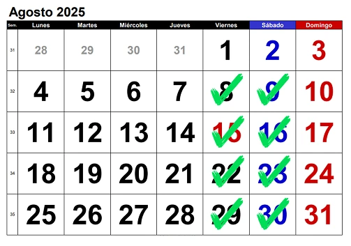 Imagen mes de agosto de 2025